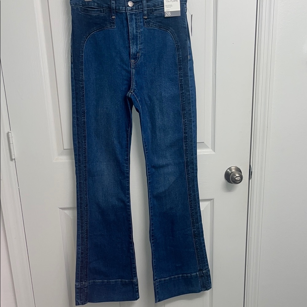 GAP Women's High Rise ‘70s Flare Stretch Jeans